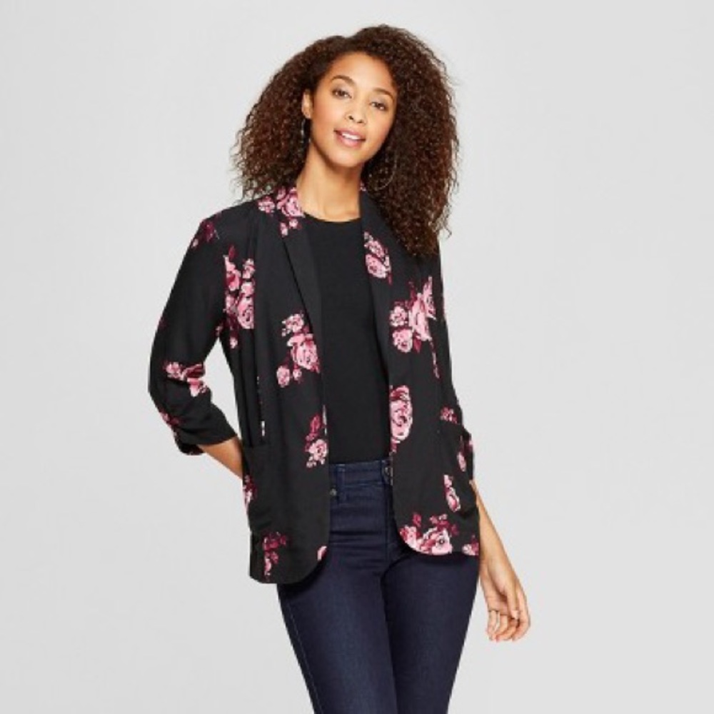 XHILARATION // L/S FLORAL BLAZER (NWT)